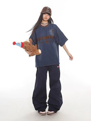 'Denim Bear' Street Distressed  style Oversized T Shirts