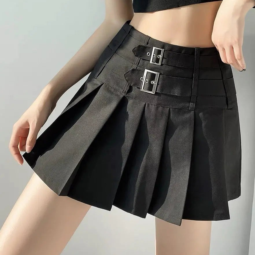 'Desert' Earthy Wasteland Punk Pleated Skirt