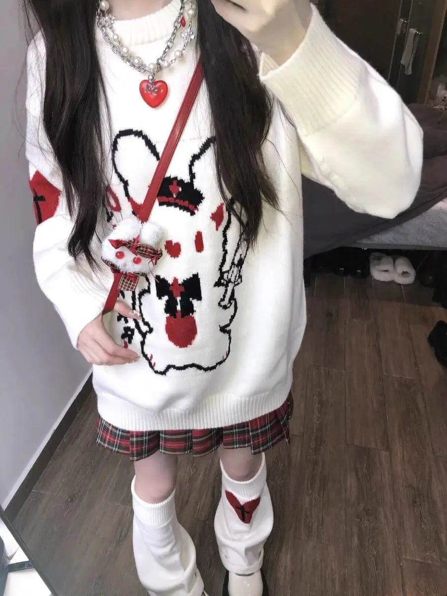 'Diet Rabbit' Kawaii Goth Oversized Sweater