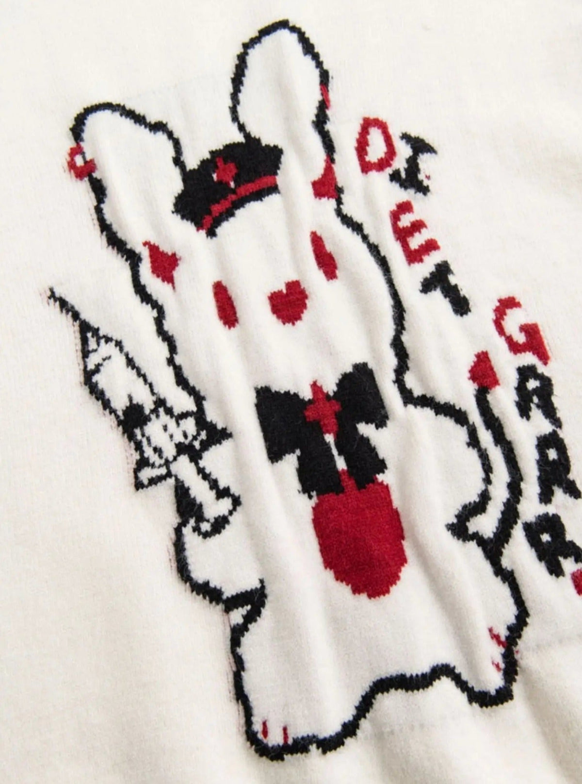 'Diet Rabbit' Kawaii Goth Oversized Sweater