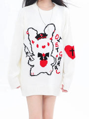 'Diet Rabbit' Kawaii Goth Oversized Sweater