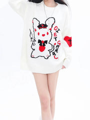 'Diet Rabbit' Kawaii Goth Oversized Sweater