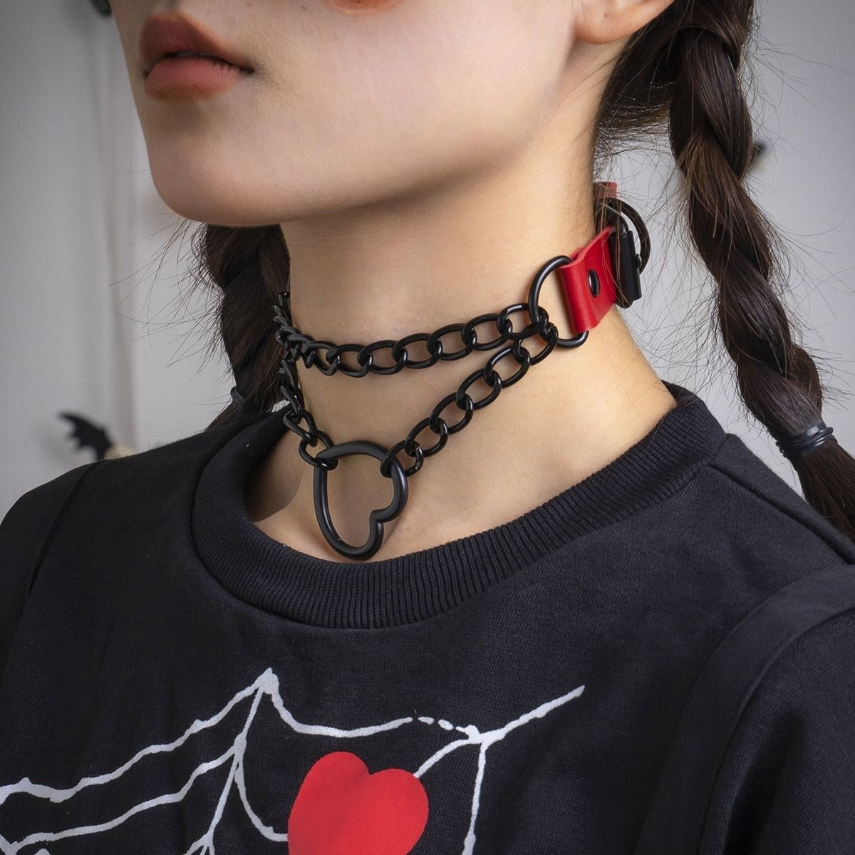 'Dope Lovers' Chains & Heart Choker