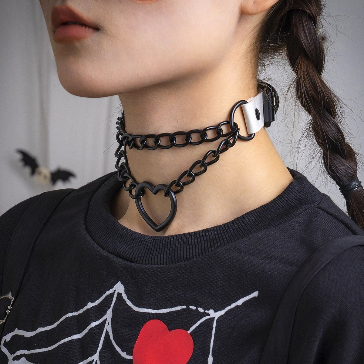 'Dope Lovers' Chains & Heart Choker