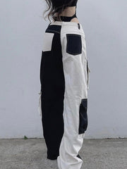 'Double Sides' Dark Oversized Cargo Pants