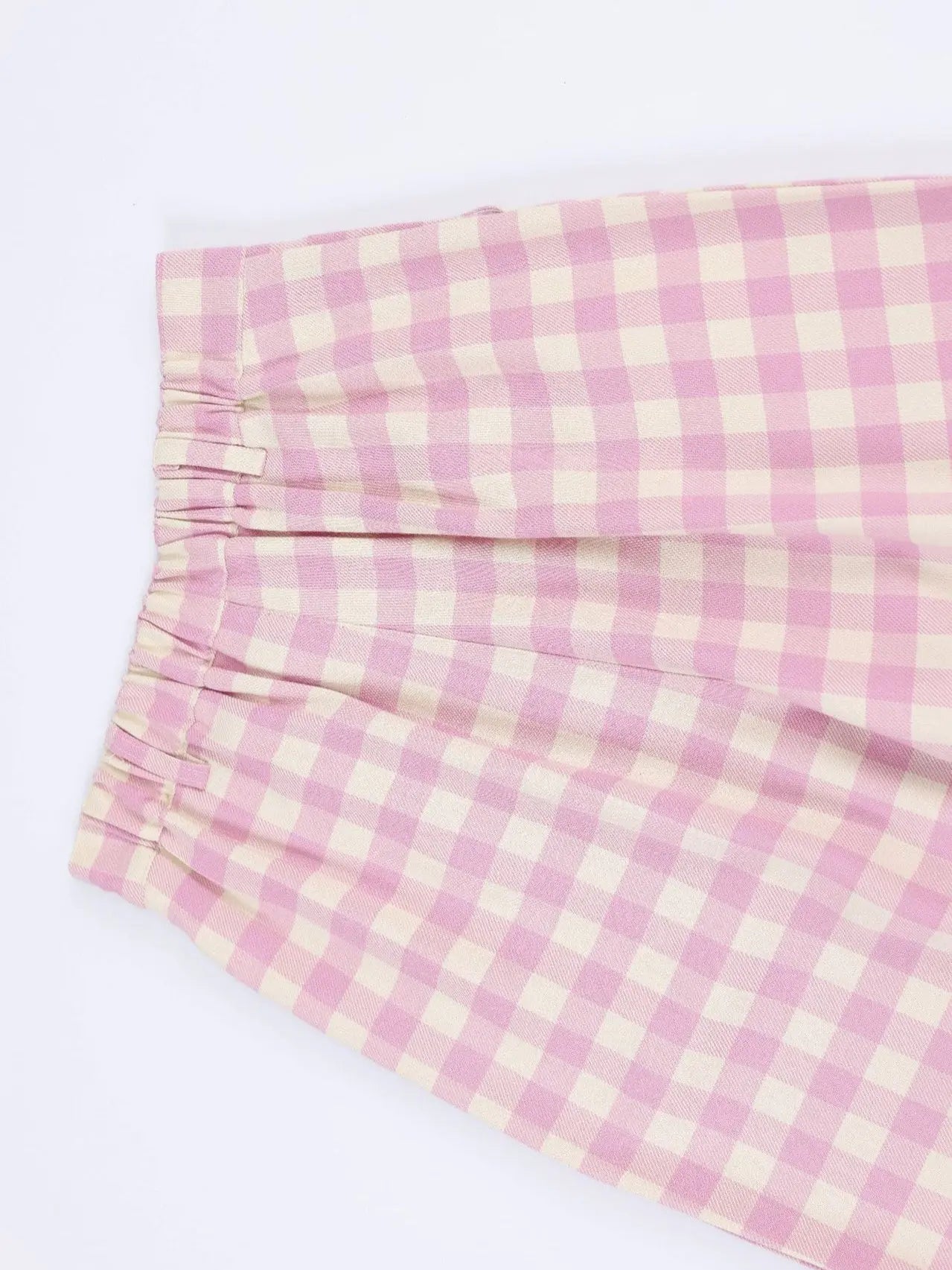 'Dream House' Checked Oversized Pink Pants