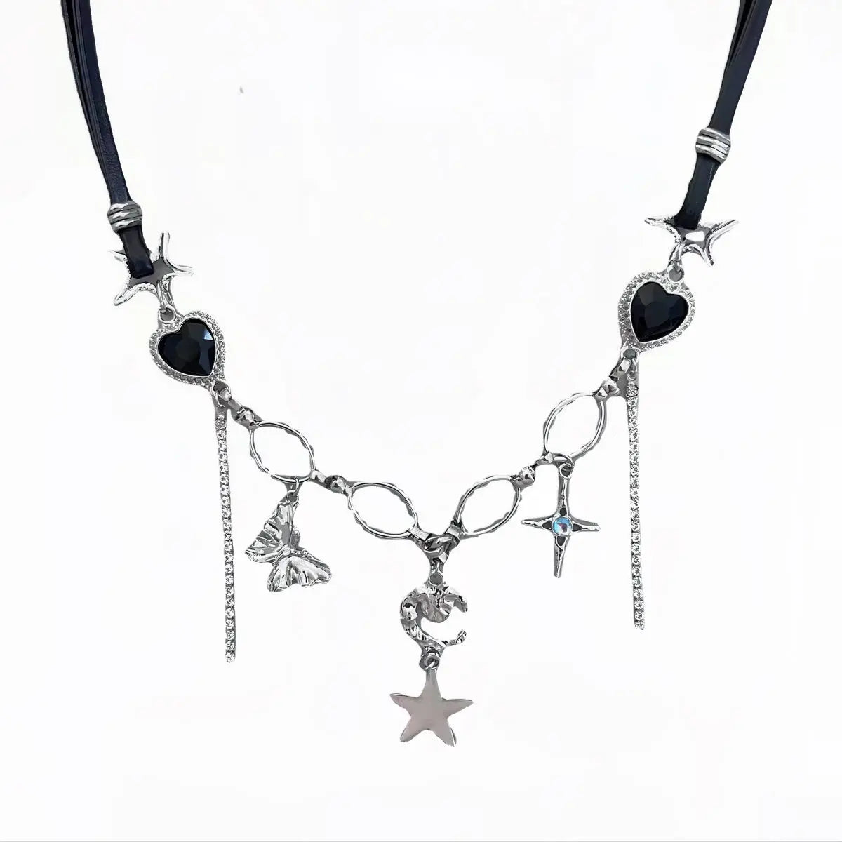 'Dream Land' Punk Y2k Pendants Moon Star Necklace