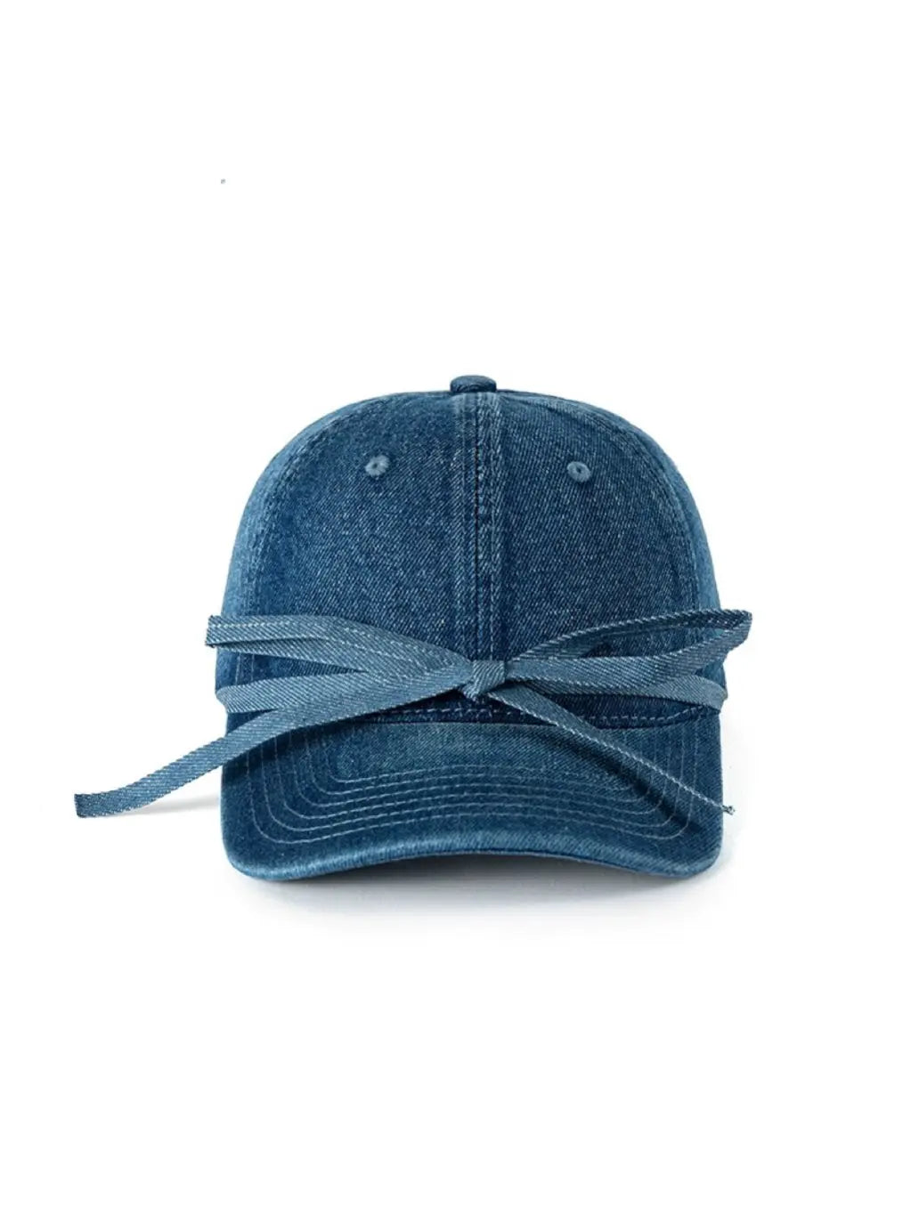 'ETA' Y2k Denim Ribbon Sun Block Baseball Cap