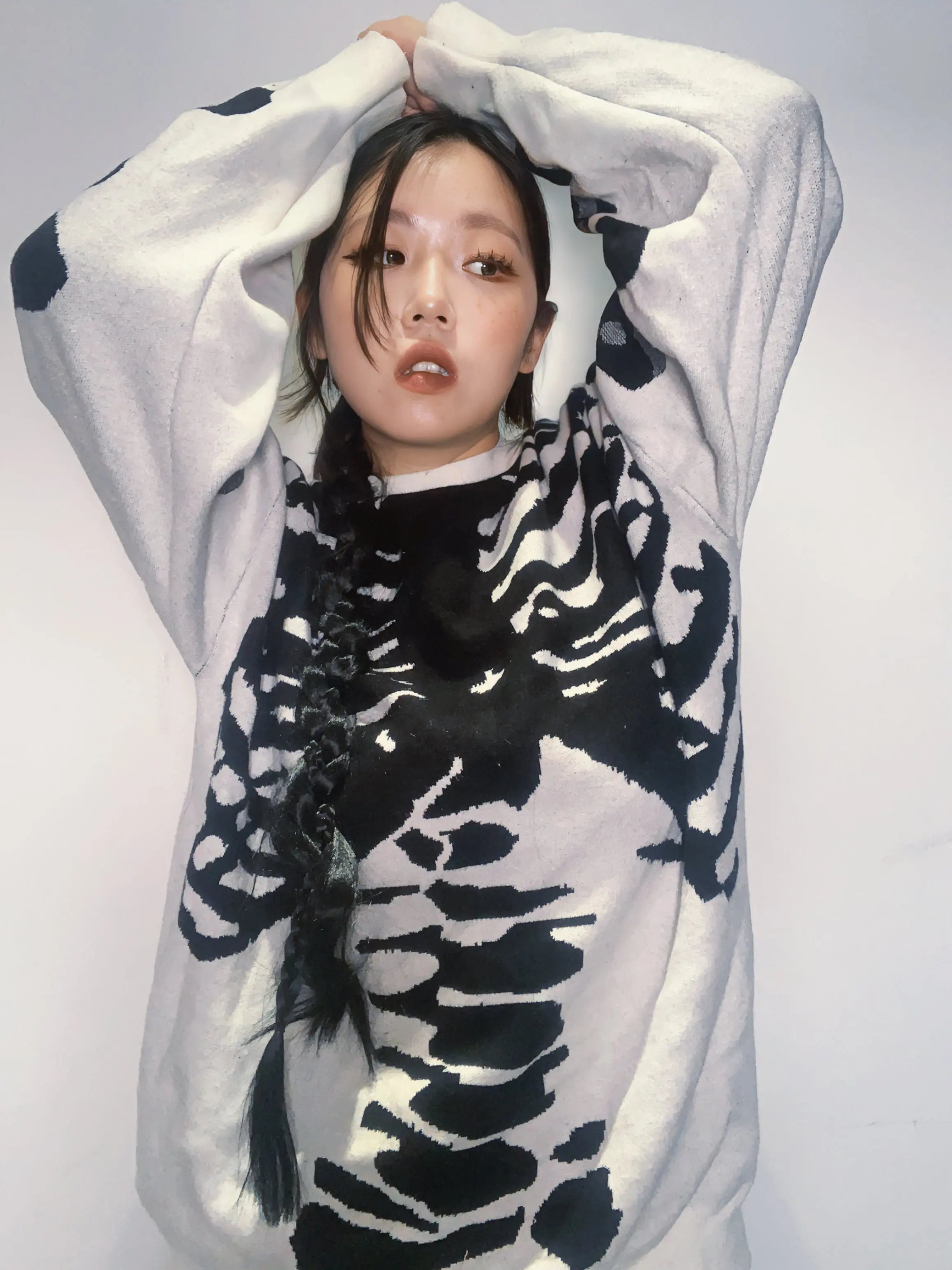 'Fake body' Oversized Unisex Dark Skeleton Sweater