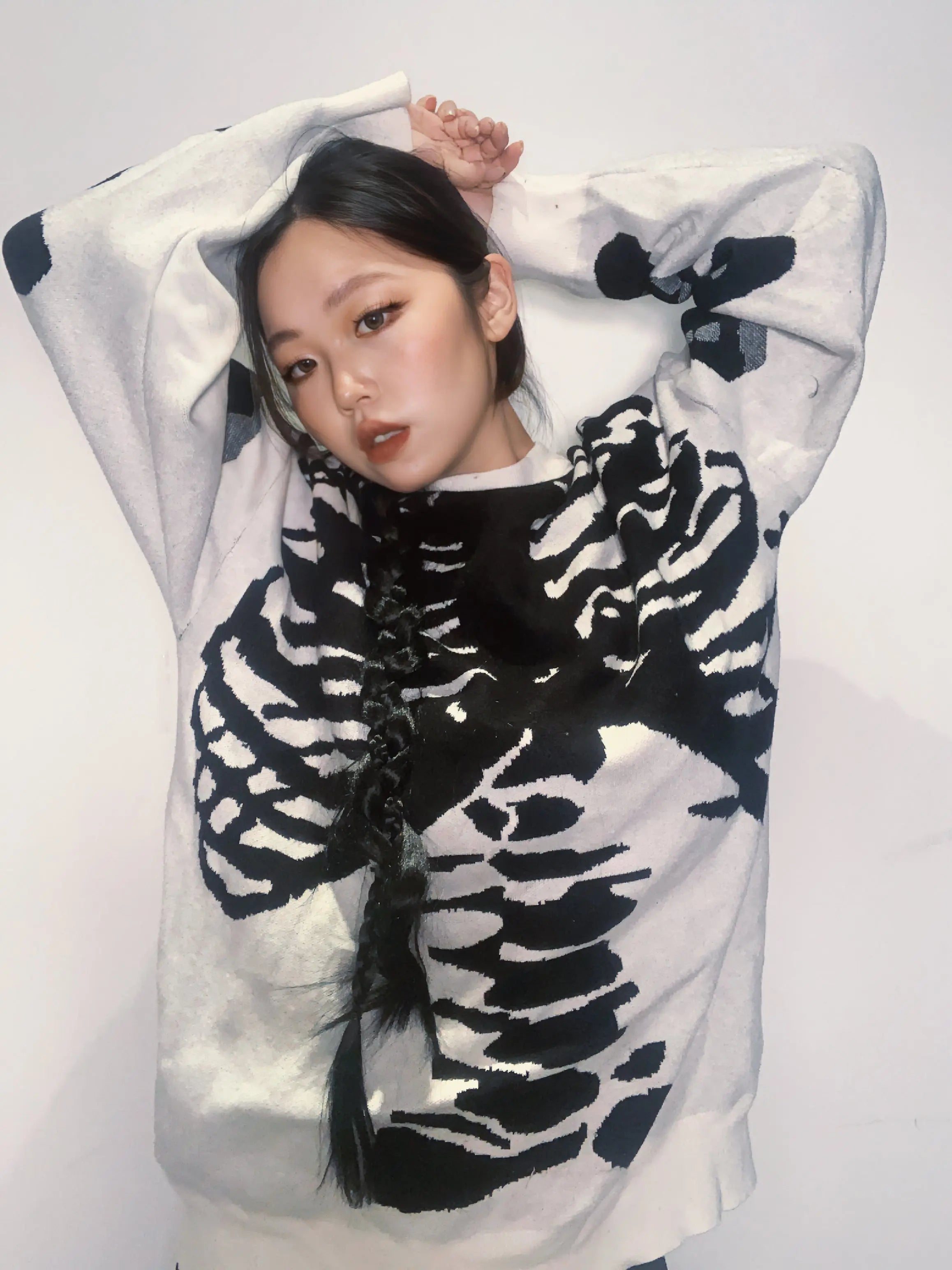 'Fake body' Oversized Unisex Dark Skeleton Sweater