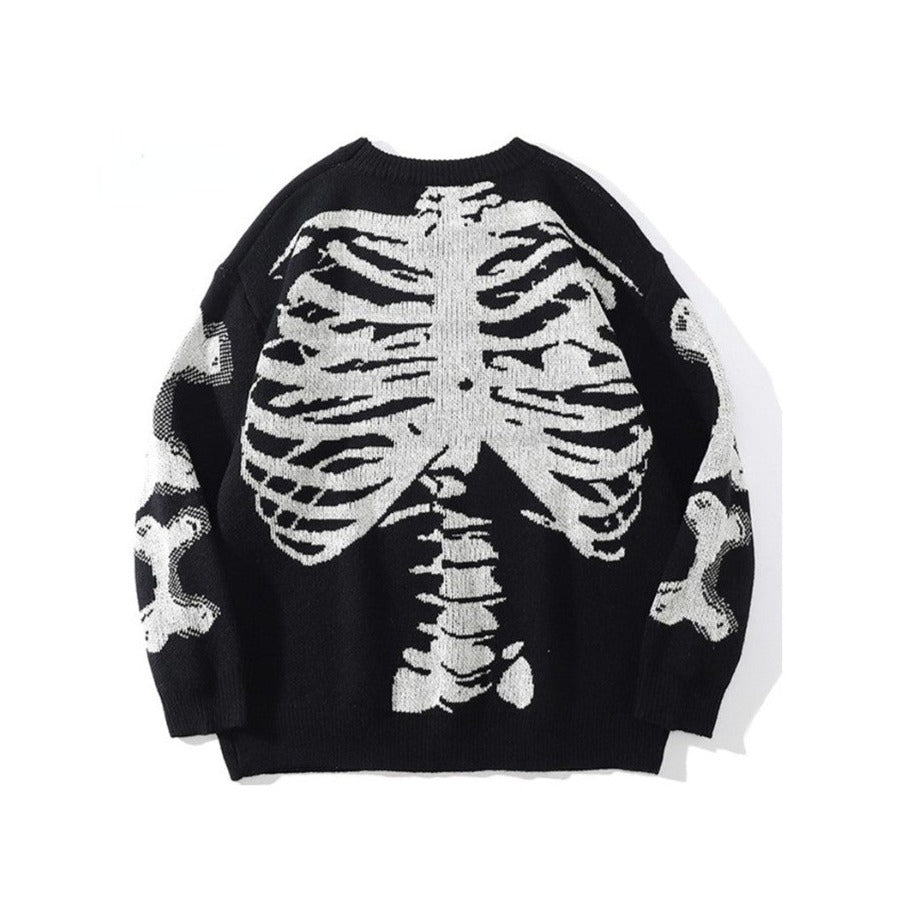 'Fake body' Oversized Unisex Dark Skeleton Sweater