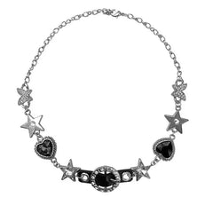 'Fetish' Grunge Star Metal Choker Necklace