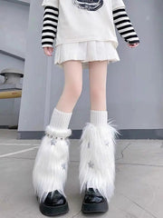 'Fluff Doll' Star Fur Kawaii Leg Warmers