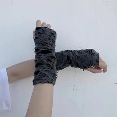 'Freaks' Ripped Double Layers Gloves