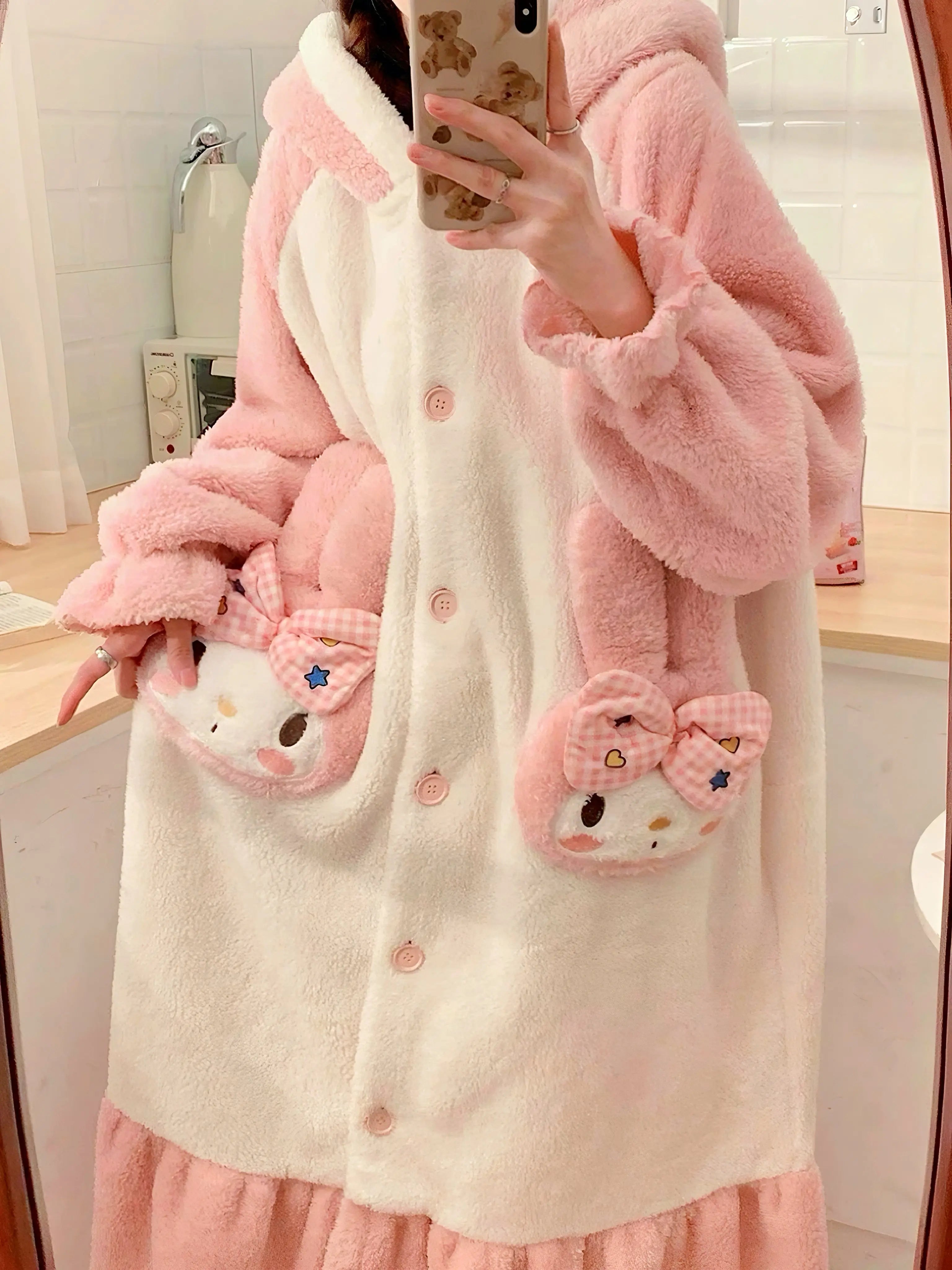 'Fun fair' Kawaii Cute Fluffy Comfy Pjms Gown Set