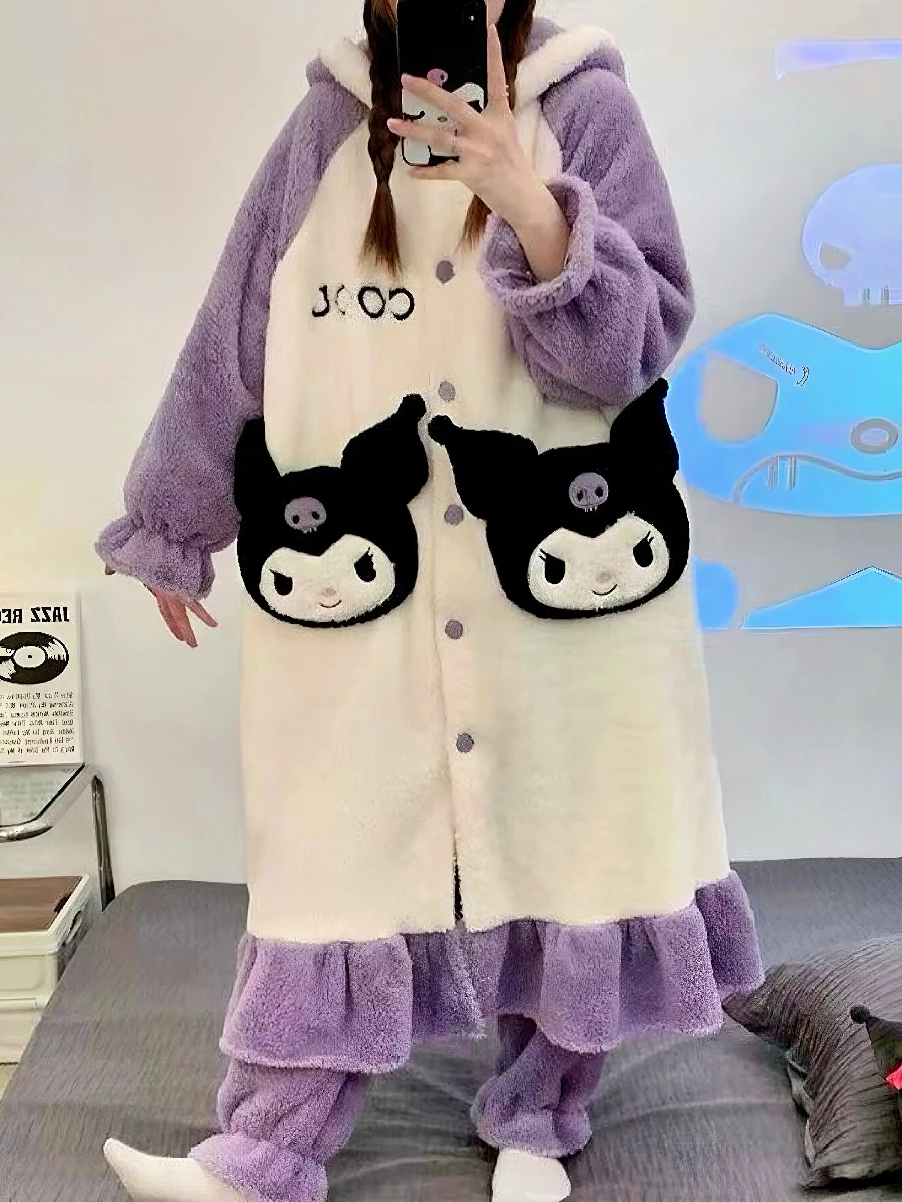 'Fun fair' Kawaii Cute Fluffy Comfy Pjms Gown Set