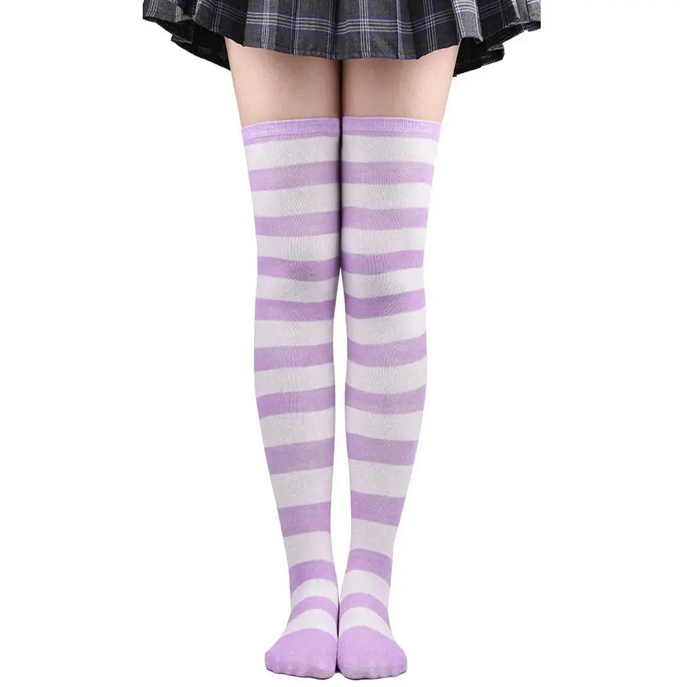 'Funfair' Y2k Harajuku Striped Pastel Tights