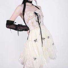 'Genesis' Fairy Gloves Lace Strapless Dress