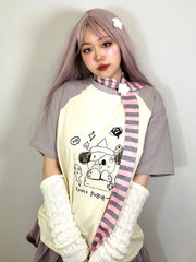 'Ghost Puppy' Anime Kawaii Graffiti Scarf Shirts