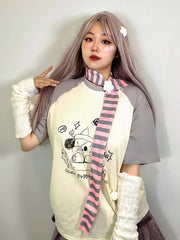 'Ghost Puppy' Anime Kawaii Graffiti Scarf Shirts