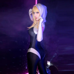 'Ghost-Spider' Gwen Cosplay Sexy Tights Bodysuit