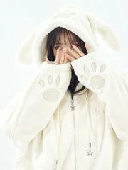 'Ginger Bear' Kawaii Streetstyle Fleeced Hoodie