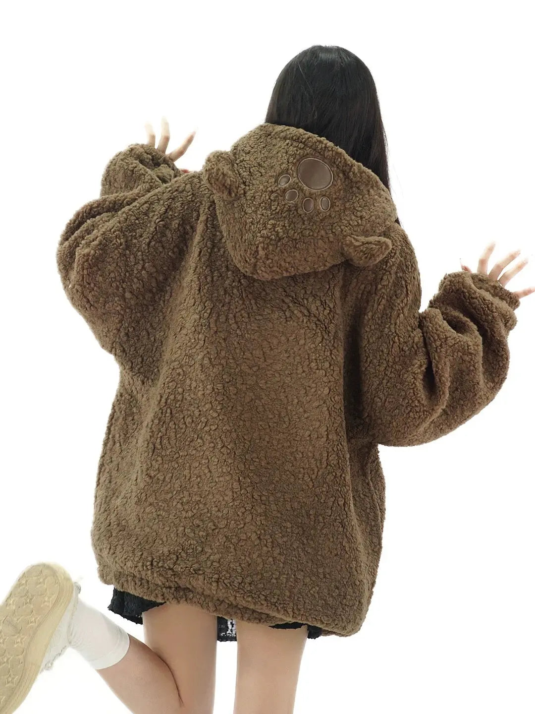 'Ginger Bear' Kawaii Streetstyle Fleeced Hoodie