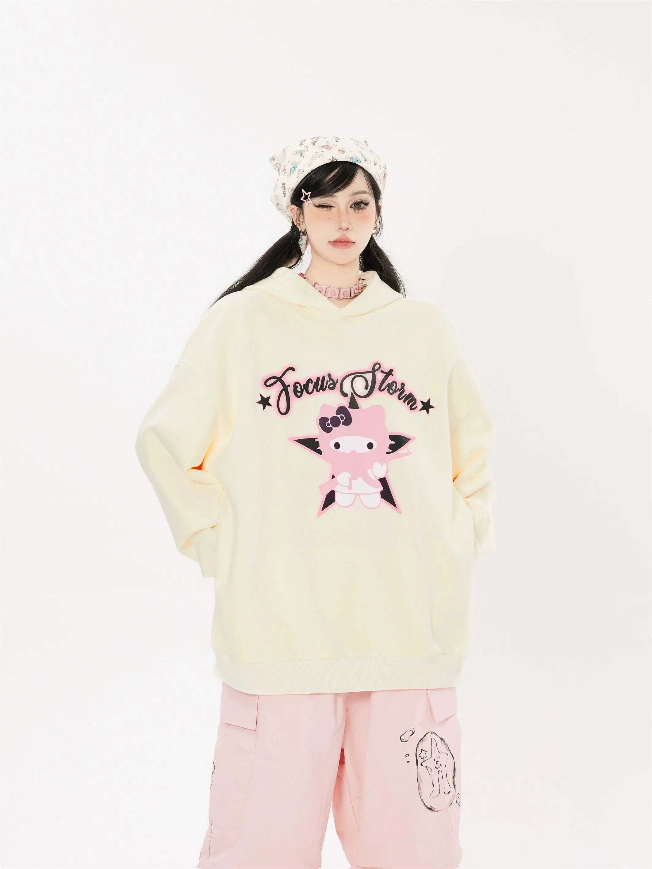 'Girl Gvng' Kawaii Cat Couple Sweatshirt