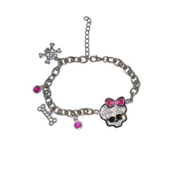 'Glitter' Pink Skull Kawaii Goth Bracelets