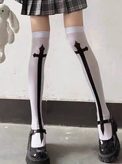 'Gospel' Goth Cross Alt Leg Tights