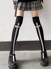 'Gospel' Goth Cross Alt Leg Tights