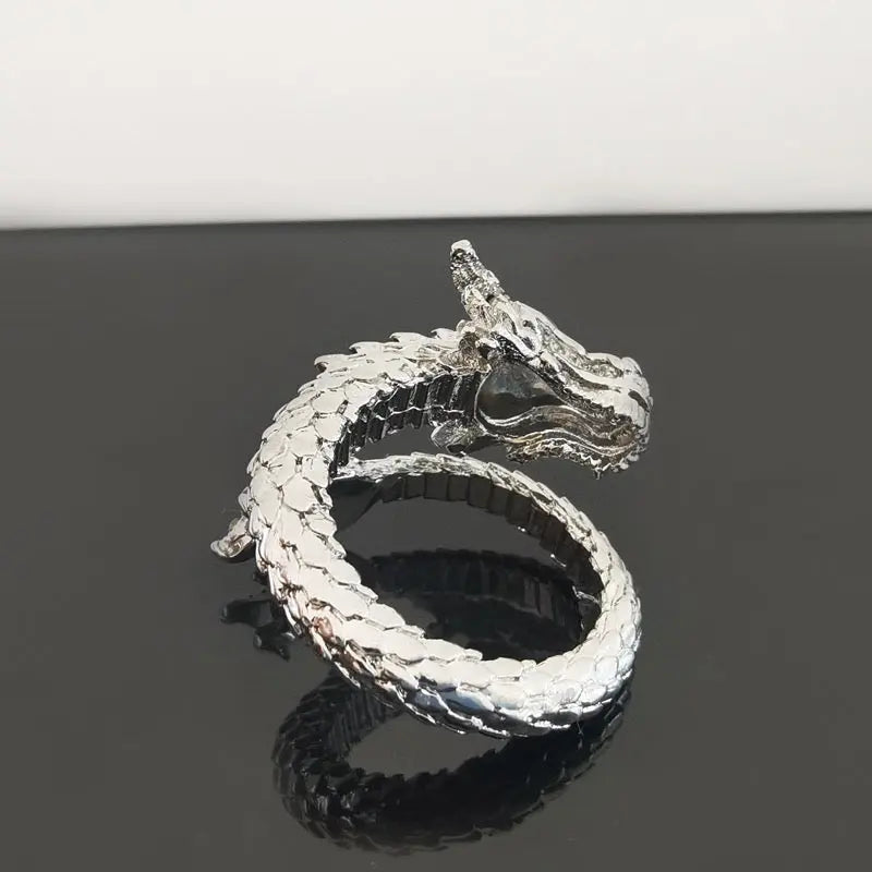 'Green Eyes' Dragon Scale Open Ring