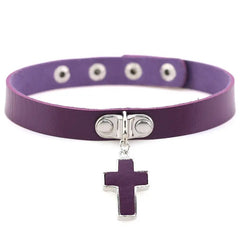 'Guardian Angels' Cross Pendant Choker