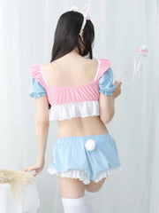 'Gummy' Anime Girl Pink & Blue Home Wear