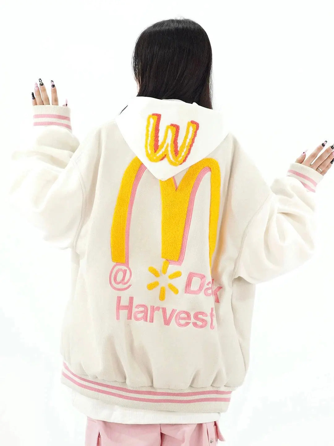 'Harvest' Kawaii Streetstyle Baseball Fleeced Bomber Jacket