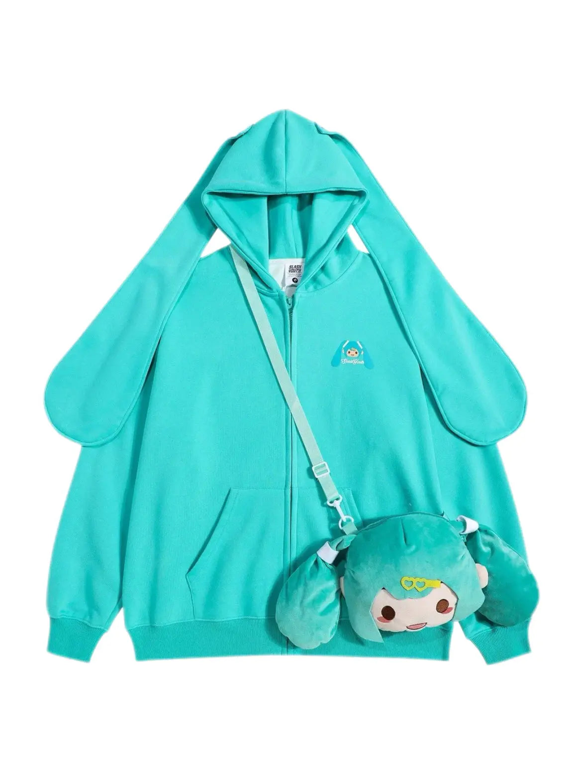 'Hatsune' Kawaii Streetstyle Fleeced Rabbit Ears Hoodie