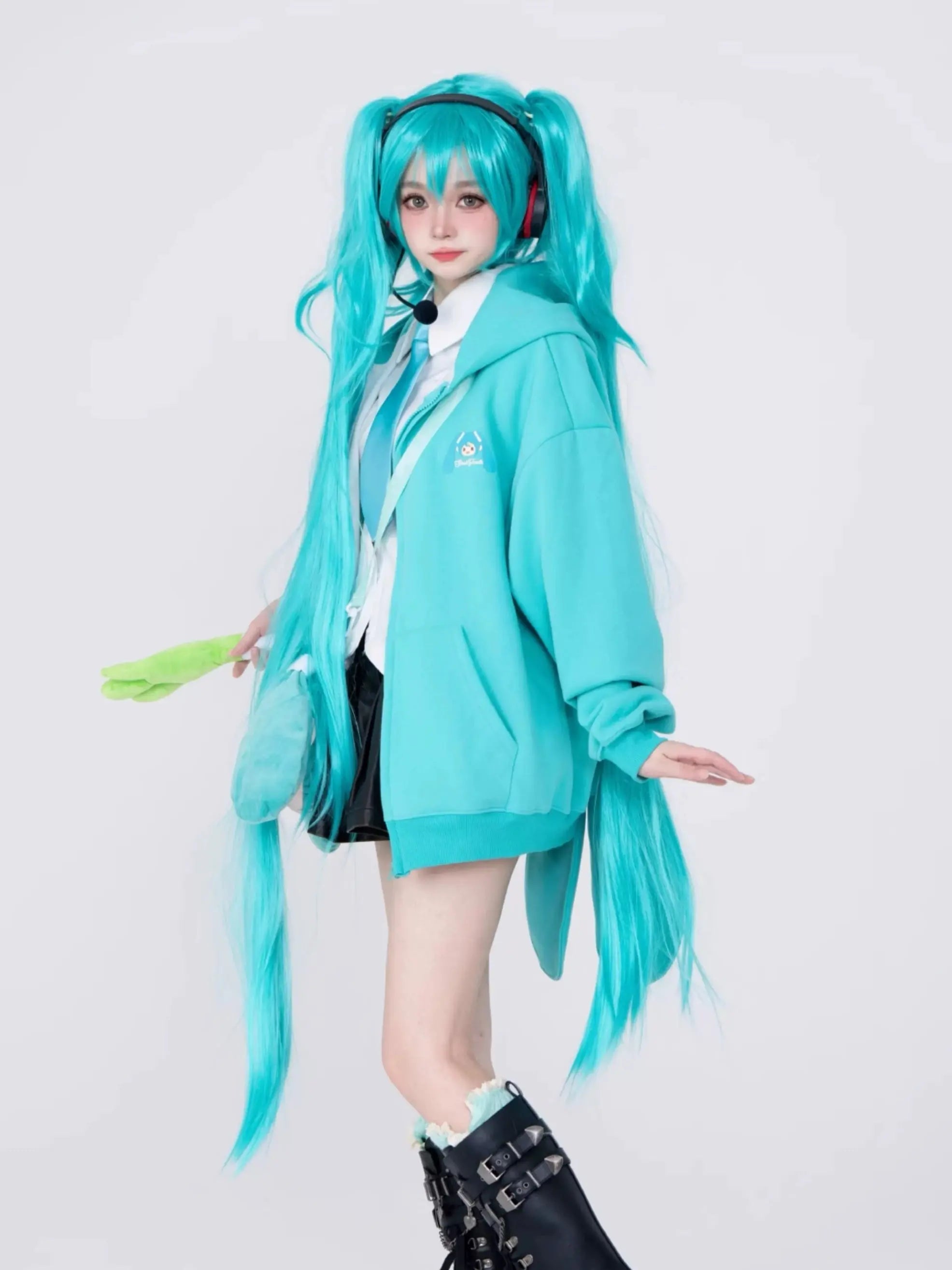 'Hatsune' Kawaii Streetstyle Fleeced Rabbit Ears Hoodie