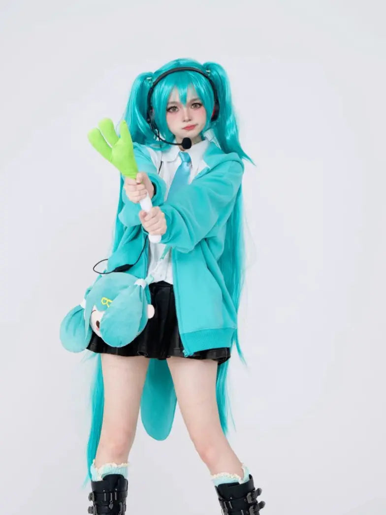 'Hatsune' Kawaii Streetstyle Fleeced Rabbit Ears Hoodie