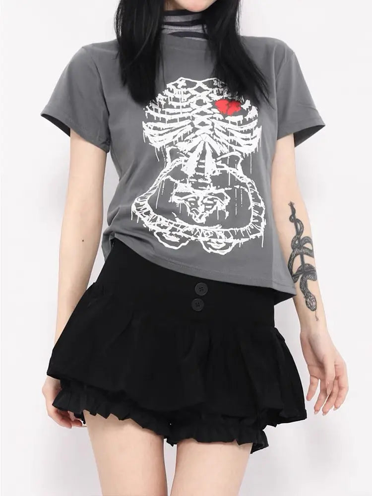 'Heartbeat' Punk Graphic Heart Beat Tee