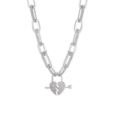 'Heartbreaker' Grunge Shinning Chained Necklace