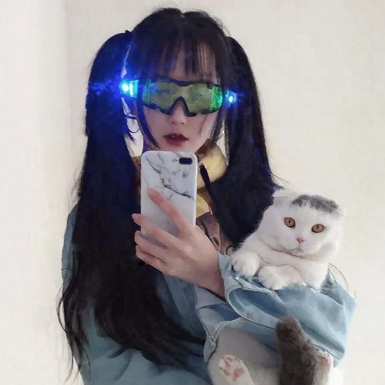 'High Life' Harajuku Cyberpunk LED Glasses