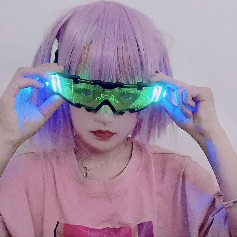 'High Life' Harajuku Cyberpunk LED Glasses