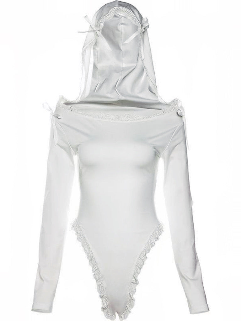 'Holy Angel' Coquette Ribbon Hooded Shirts