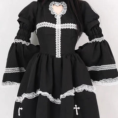 'Holy Doll' Cross & Lace Heart Shape Dress