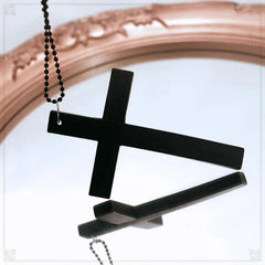 'Holy' Dark Goth Big Cross Necklace