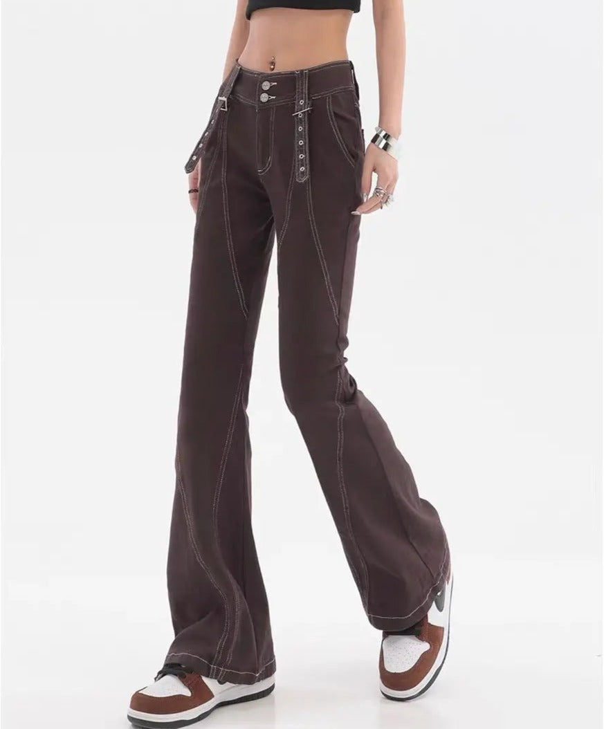 'Hot Influence' Punk Buckle Denim Jeans Pants