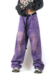 'Hyacinth' Purple Gradual Color Pants