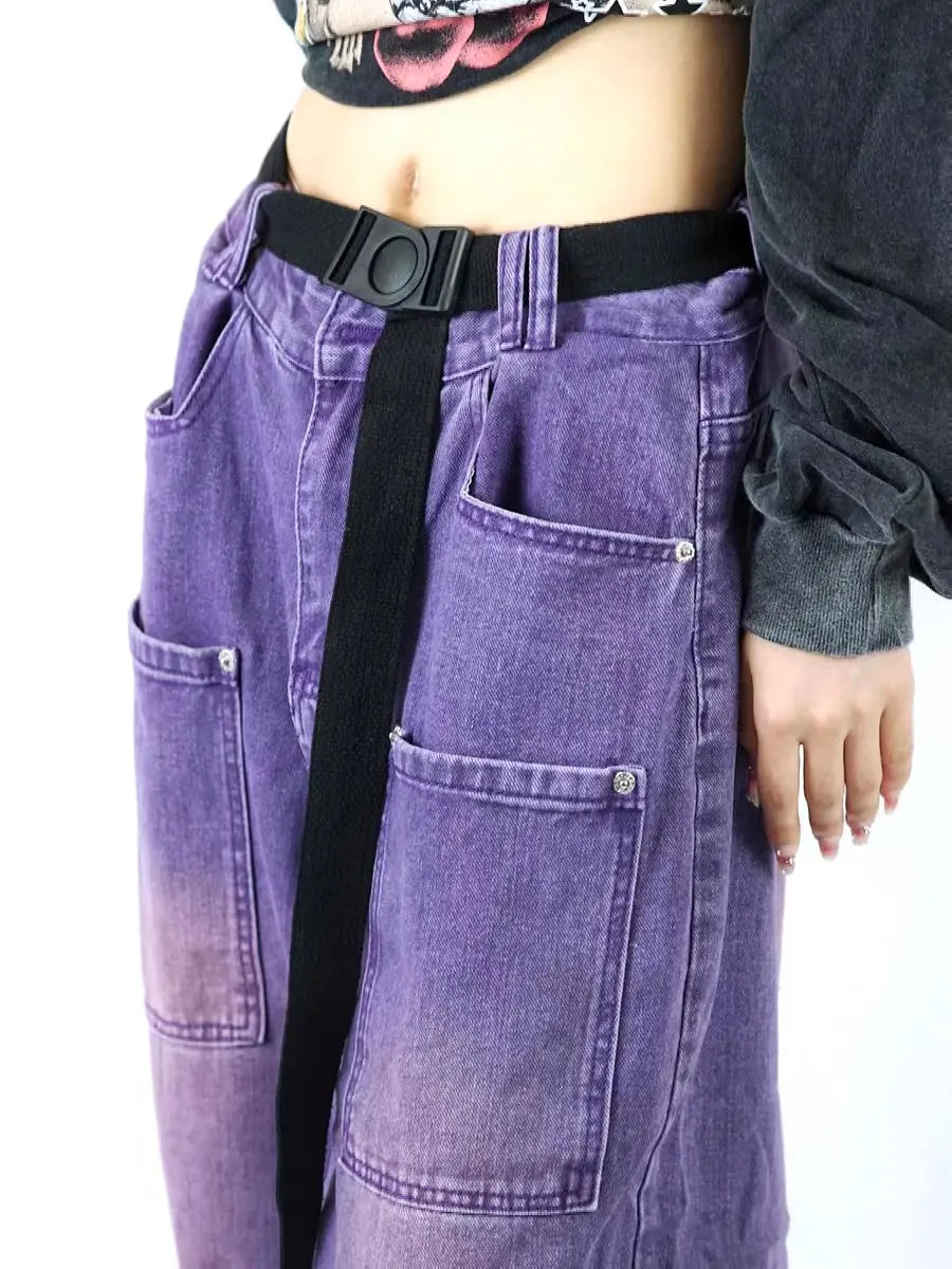 'Hyacinth' Purple Gradual Color Pants