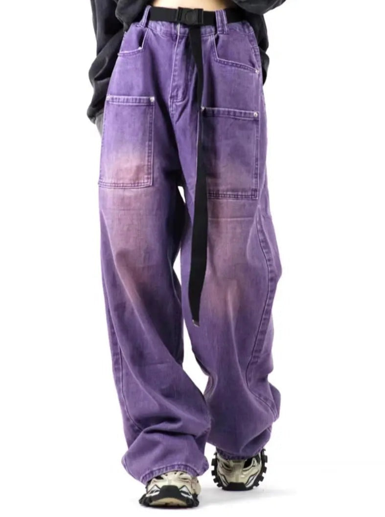 'Hyacinth' Purple Gradual Color Pants