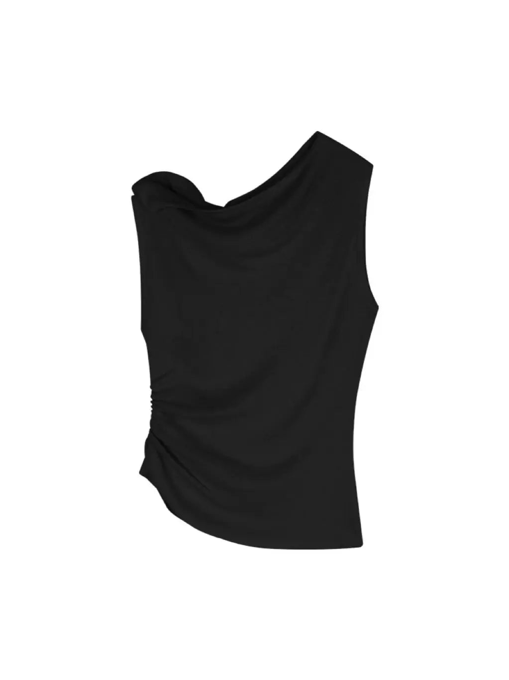 'I Feel' Casual Balletcore Irregular Collar Tank Top